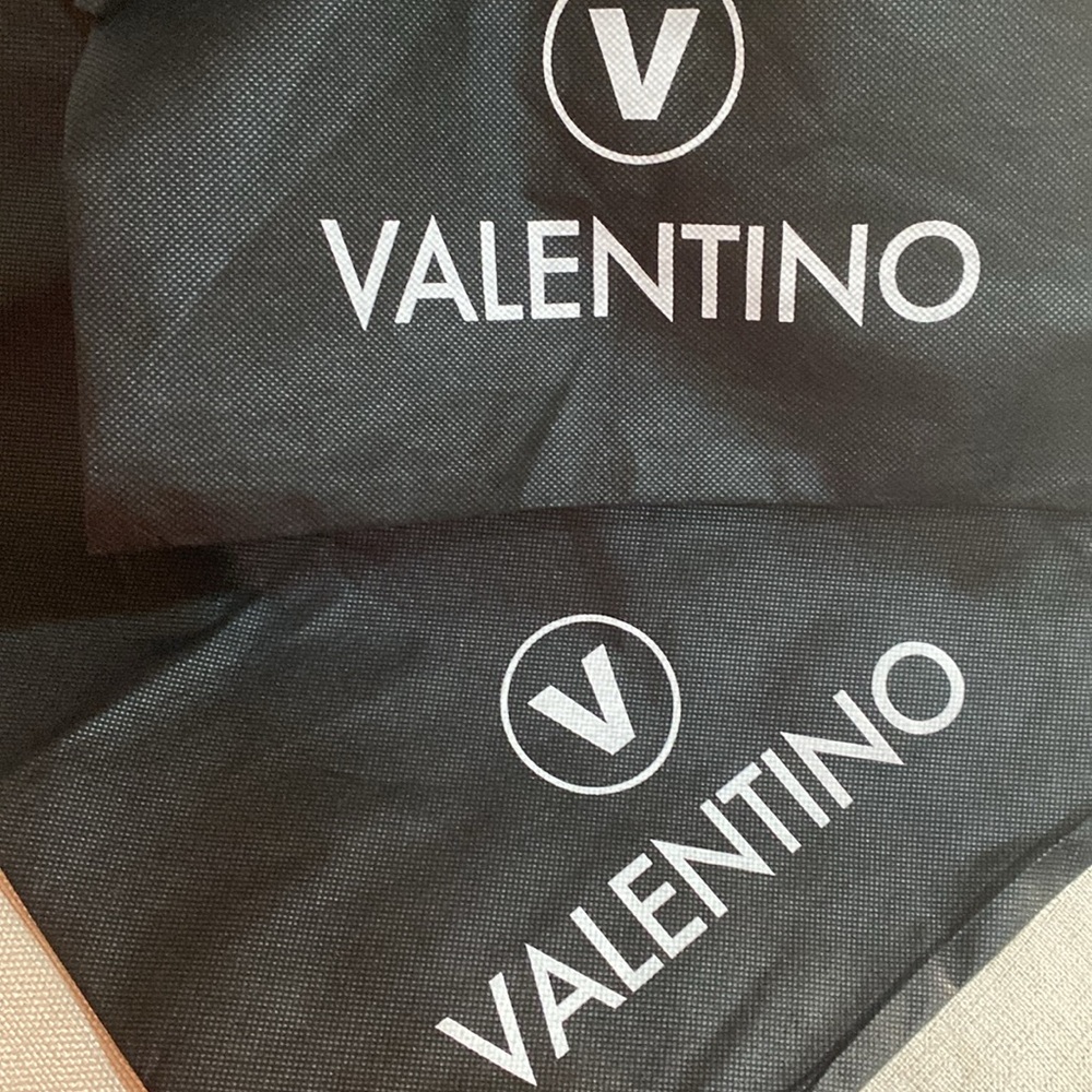 Valentino V 2 total shoe 👠 or purse drawstring bags black 14” by 11”